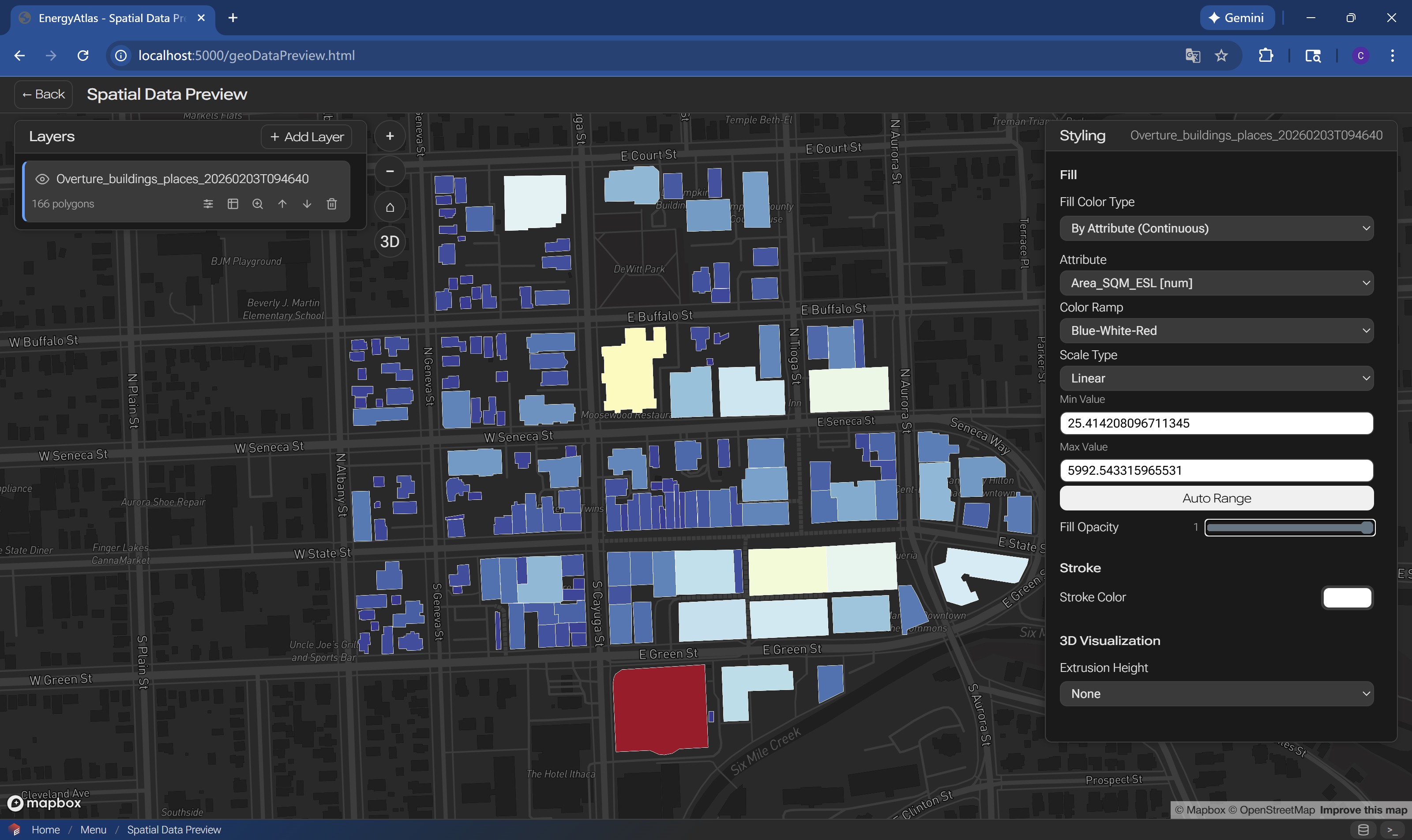Step 2b polygon feature data driven styling: continuous